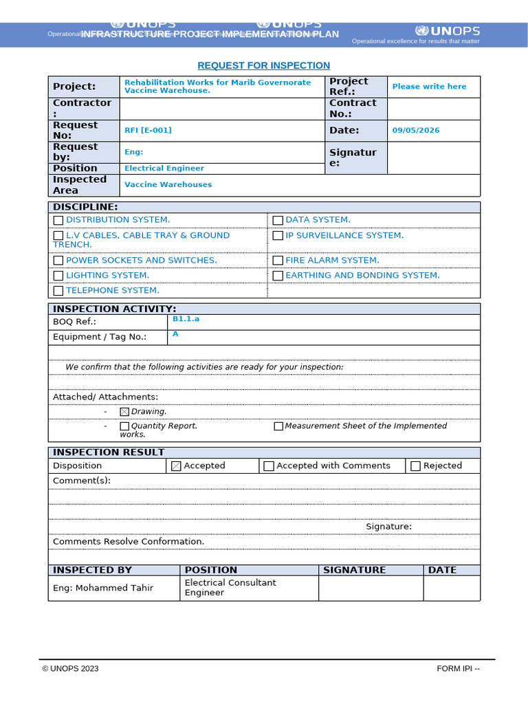 RFI [B1.1.a] | PDF | Electrical Engineering | Electronics