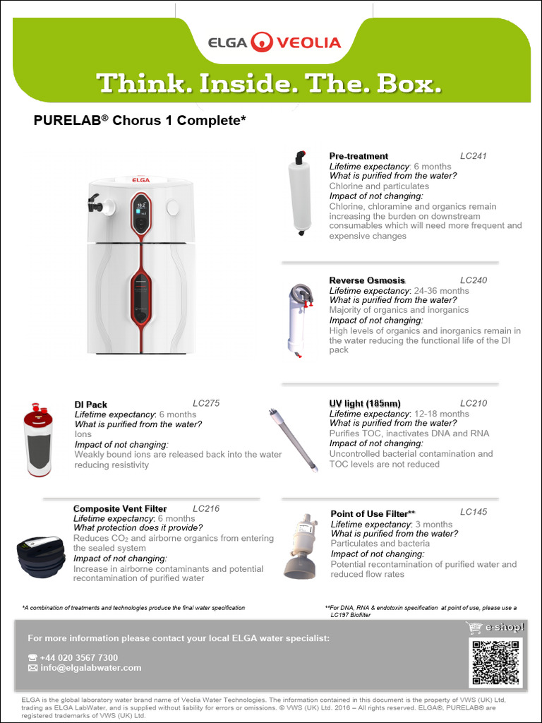 PURELAB Chorus 1 Complete | PDF | Water | Environmental Engineering