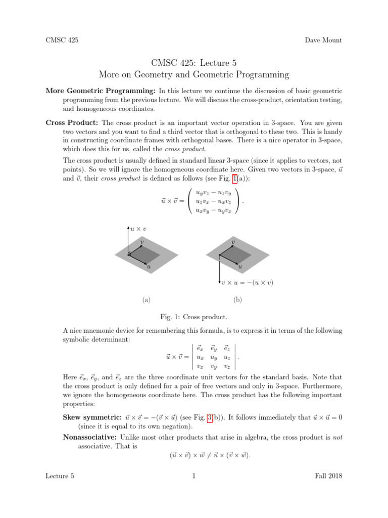 Lect05 Geom Prog 2 | PDF | Vector Space | Basis (Linear Algebra)