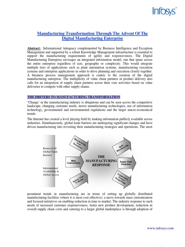 Digital Manufacturing Enterprise Insights | PDF | Supply Chain ...