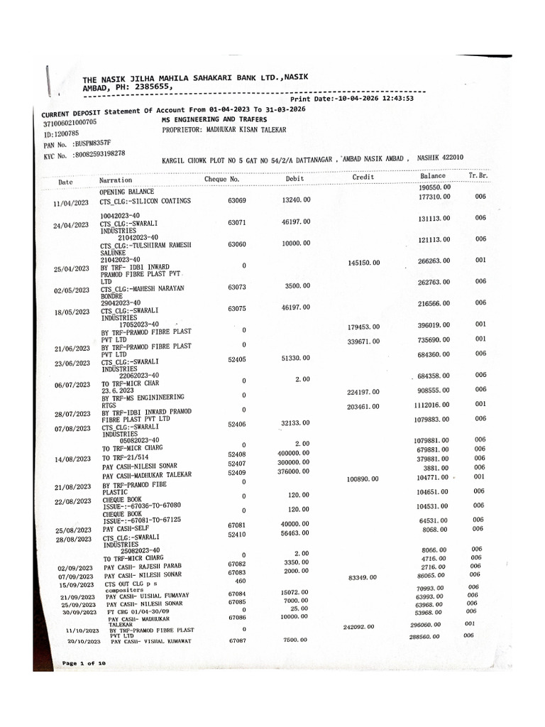 MS Bank Statement PDF 20260421 21.04.26 | PDF