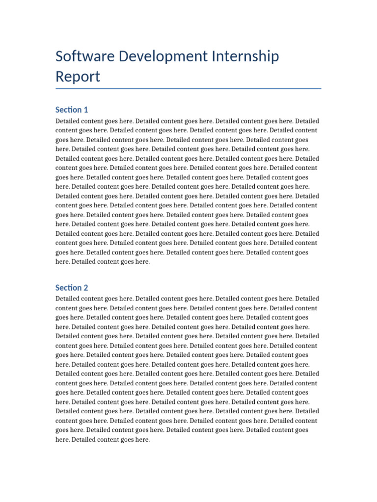 Detailed Software Dev Internship Report | PDF