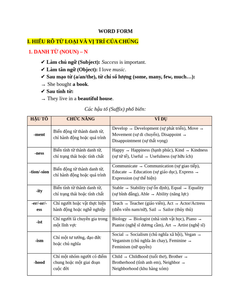 Word Form | PDF