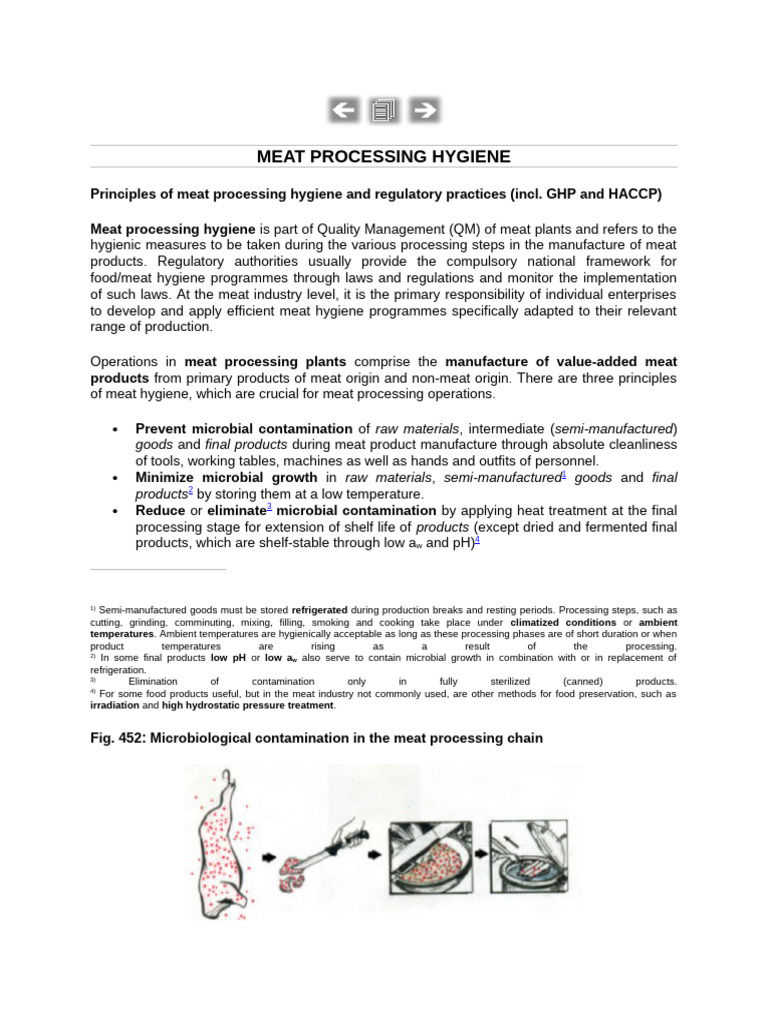Meat Processing Hygiene | PDF | Decomposition | Meat