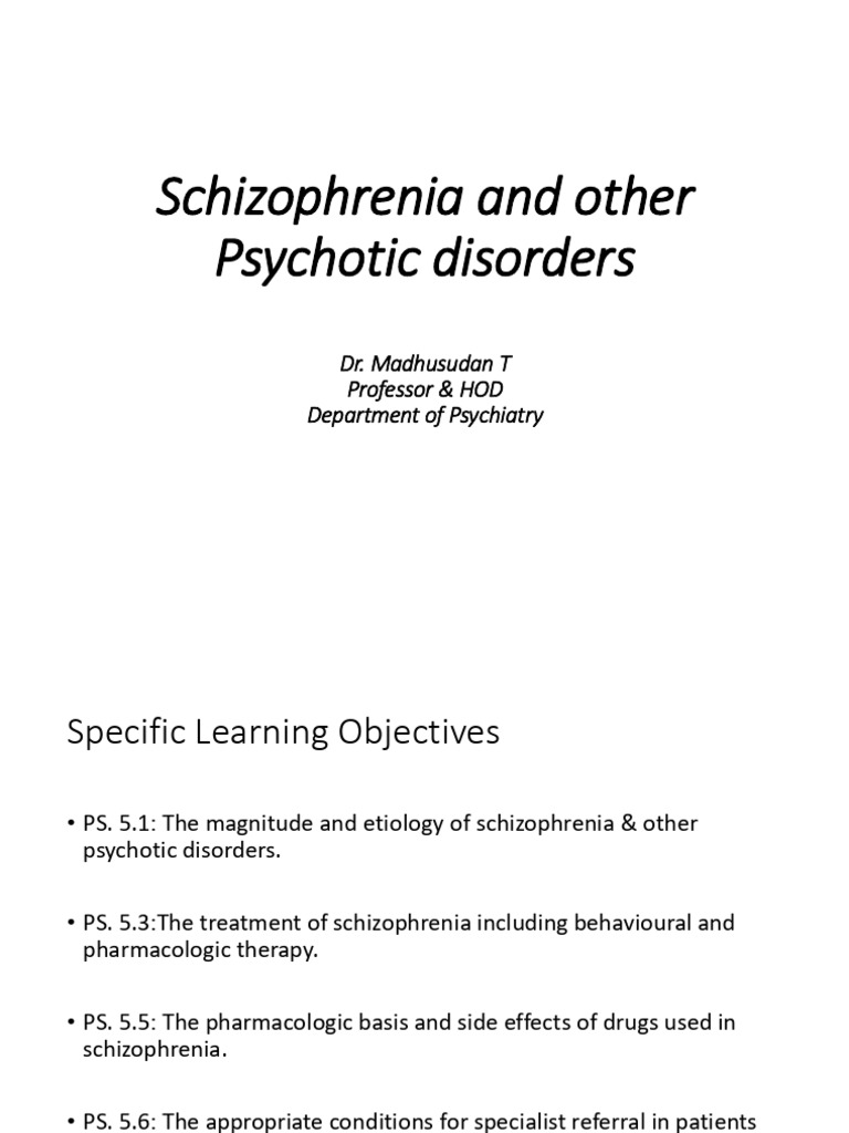 Schizophrenia and Other Psychotic Disorders 1 | PDF | Antipsychotic ...