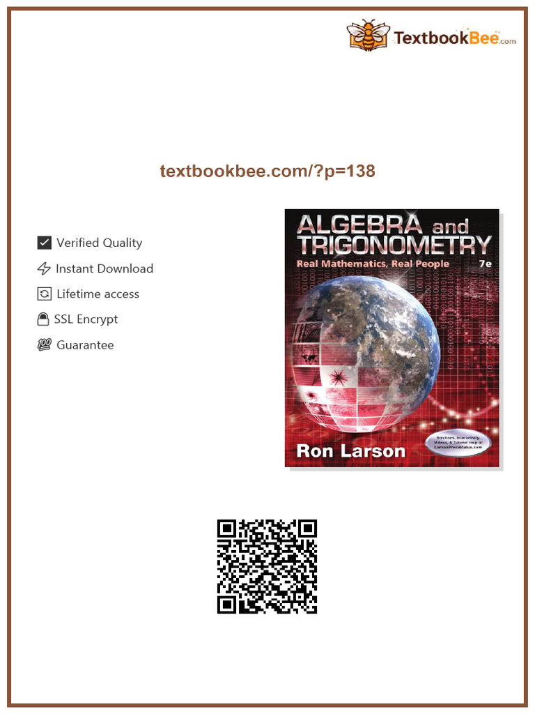 Algebra and Trigonometry Real Mathematics Real People Ron Larson pdf ...