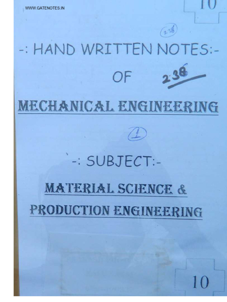 1. Material Science-GATE Mechanical Free Notes(1) | PDF