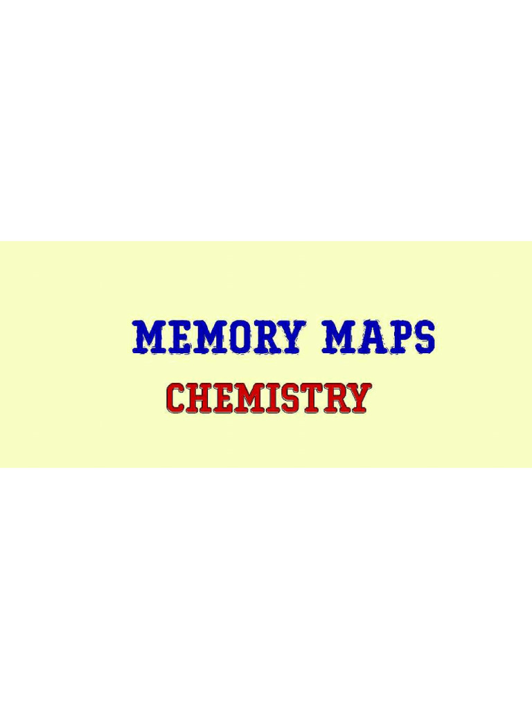 Memory Maps Chemistry | PDF
