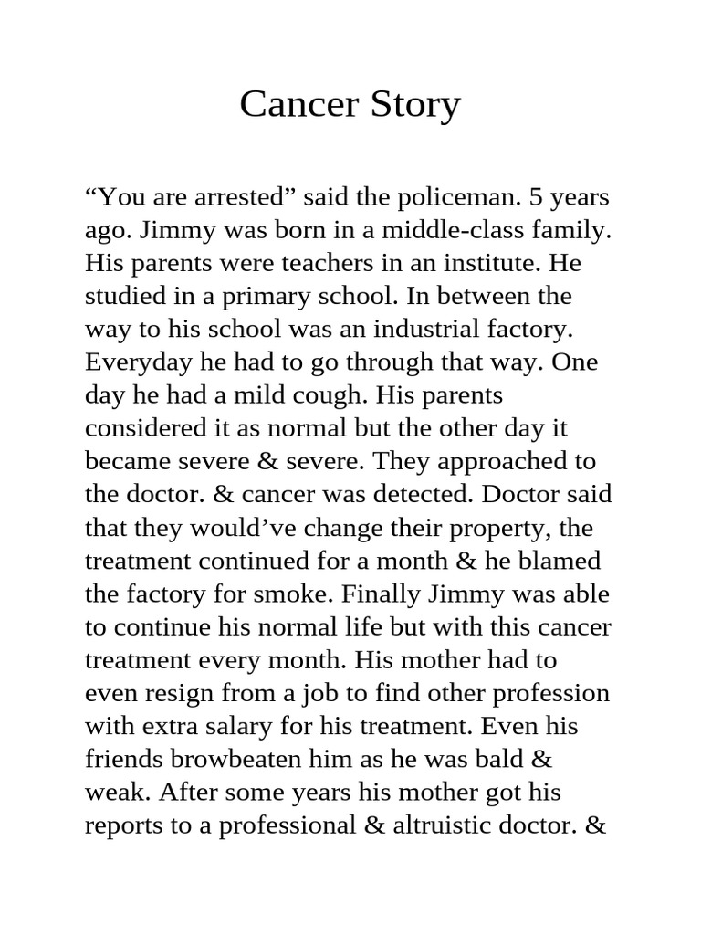 Cancer Story | PDF