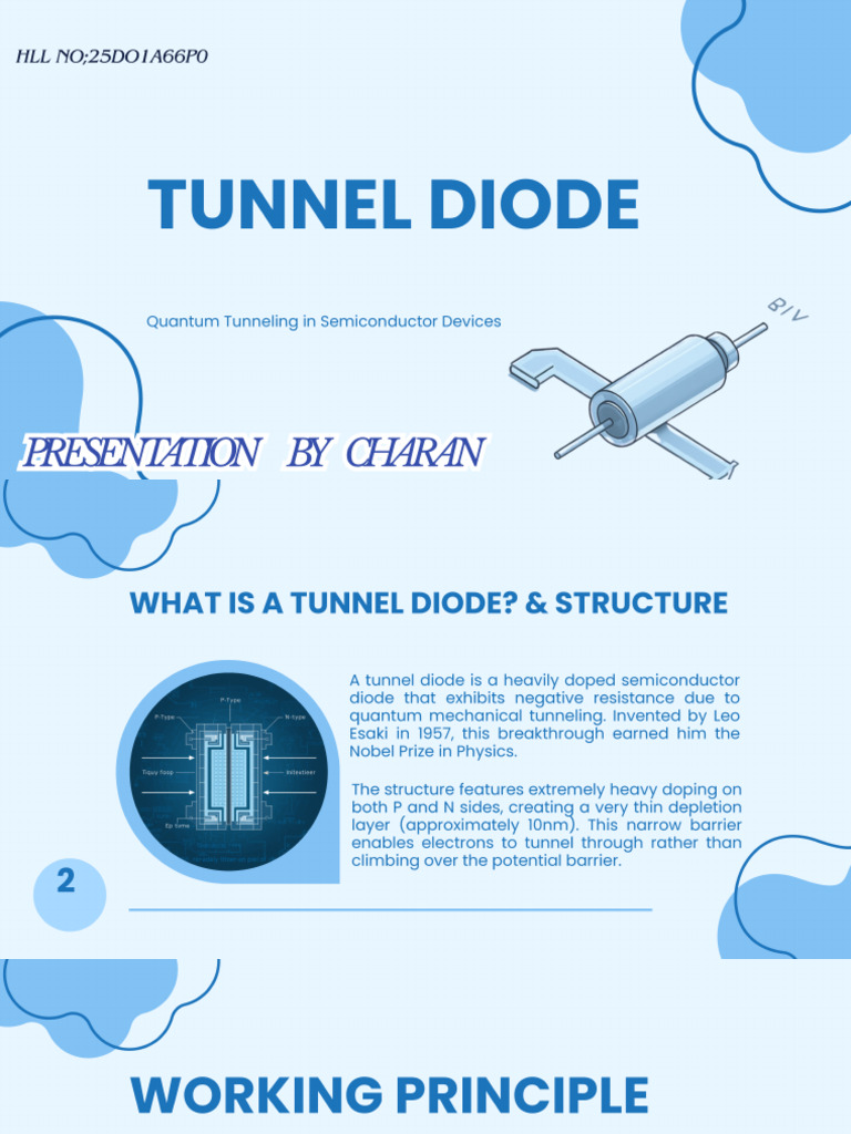 Tunnel Diode Overview | PDF