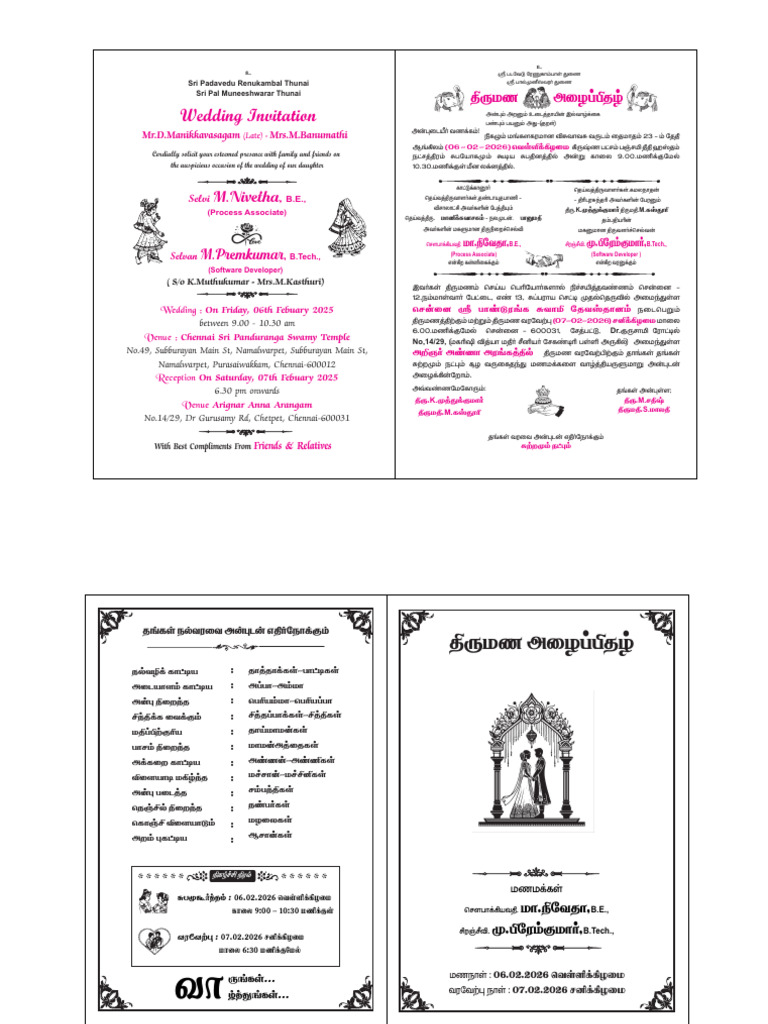 Nivetha Weds Premkumar | PDF