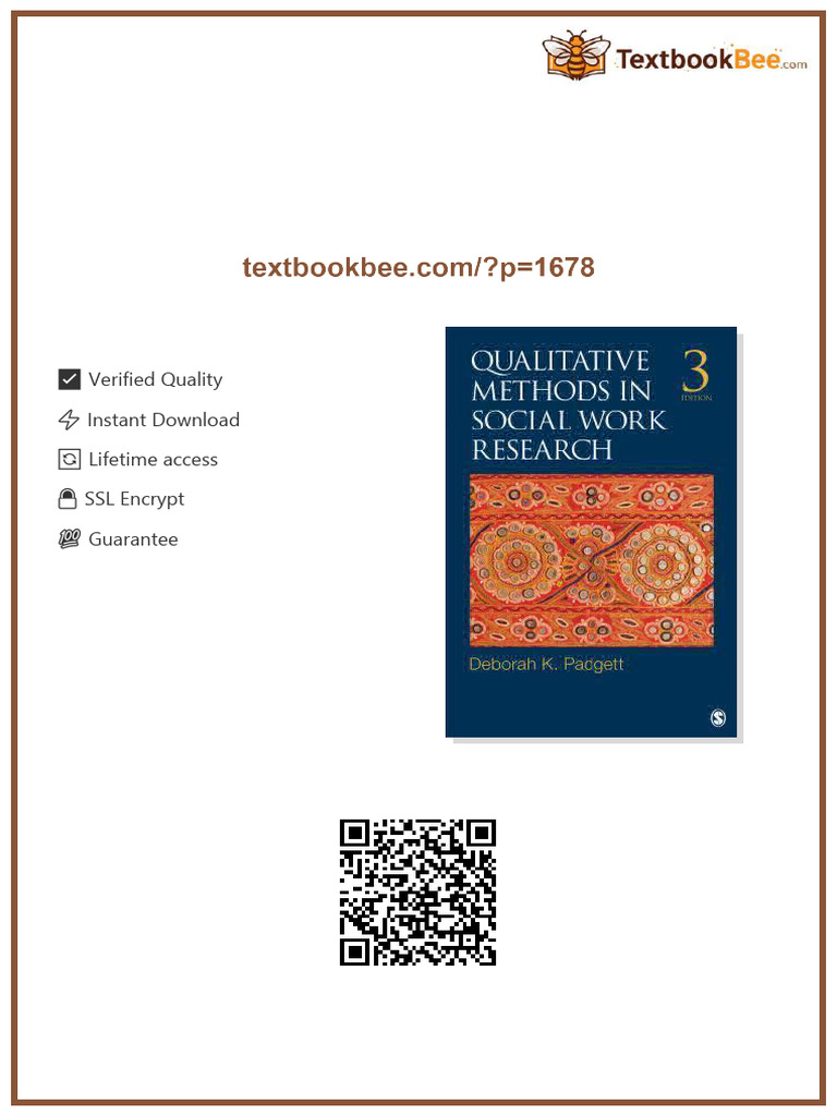Completed book Qualitative Methods in Social Work Research Deborah ...