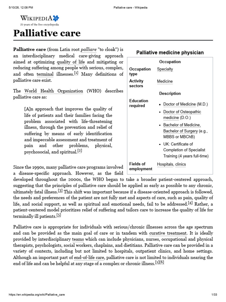 Palliative care | PDF | Palliative Care | End Of Life Care