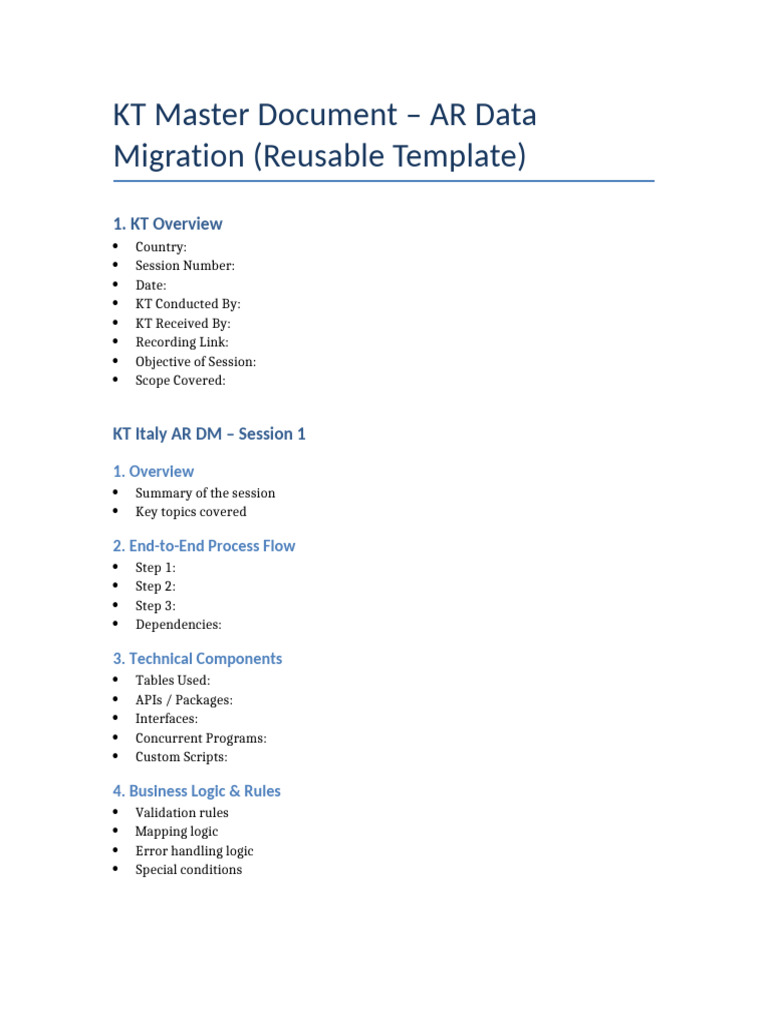 KT Master Template Final | PDF | Information Technology | Computer ...