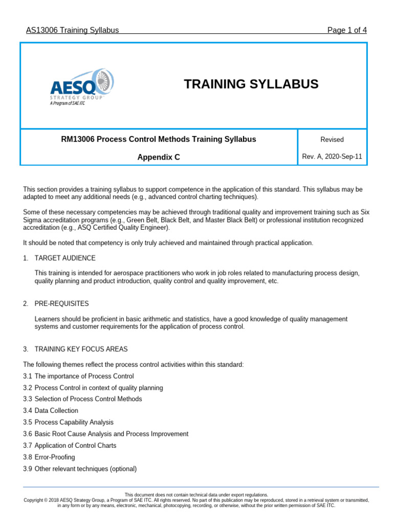 rm13006appendixcrevisionatrainingsyllabus20200911 | PDF | Educational ...