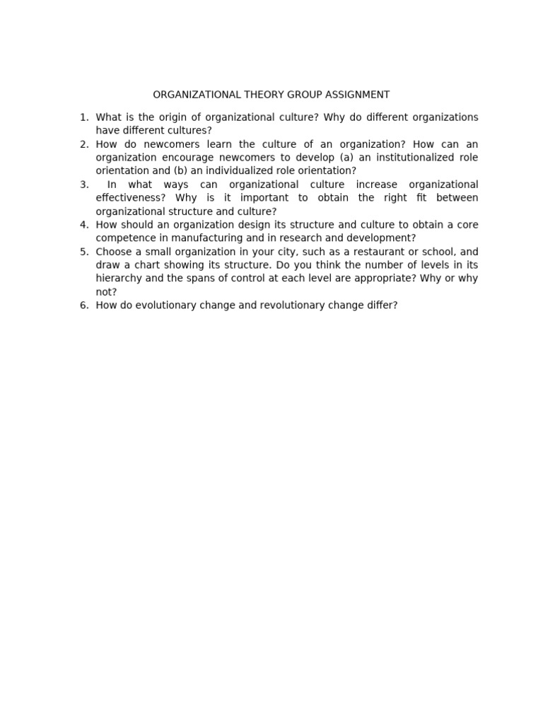OT Group Assignment | PDF