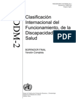 Clasificación Internacional Del Funcionamiento, Discapacidad y de La Salud. CIDDM-2