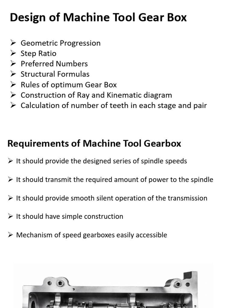 Design of Machine Tool Gear Box | PDF | Gear | Mechanical Engineering