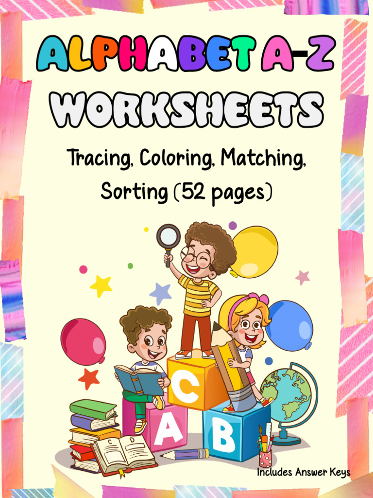 Alphabet a–Z Activity Pack Work Sheet | PDF | Phonics | Reading (Process)