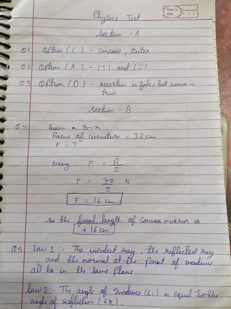 Physics Test 10th May | PDF