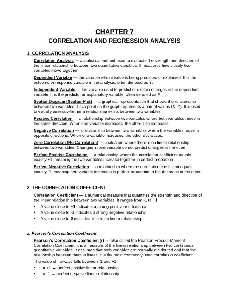 Chapter7_CorrelationRegression | PDF | Errors And Residuals | Linear ...