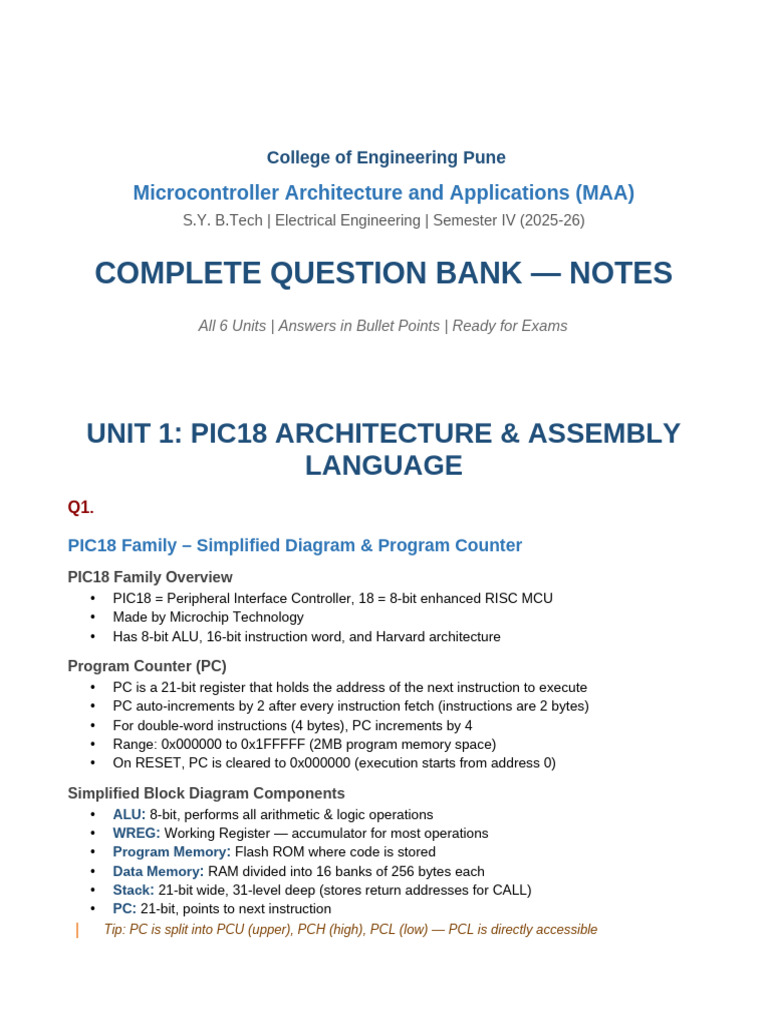 MAA Complete Notes | PDF | Arduino | Microcontroller