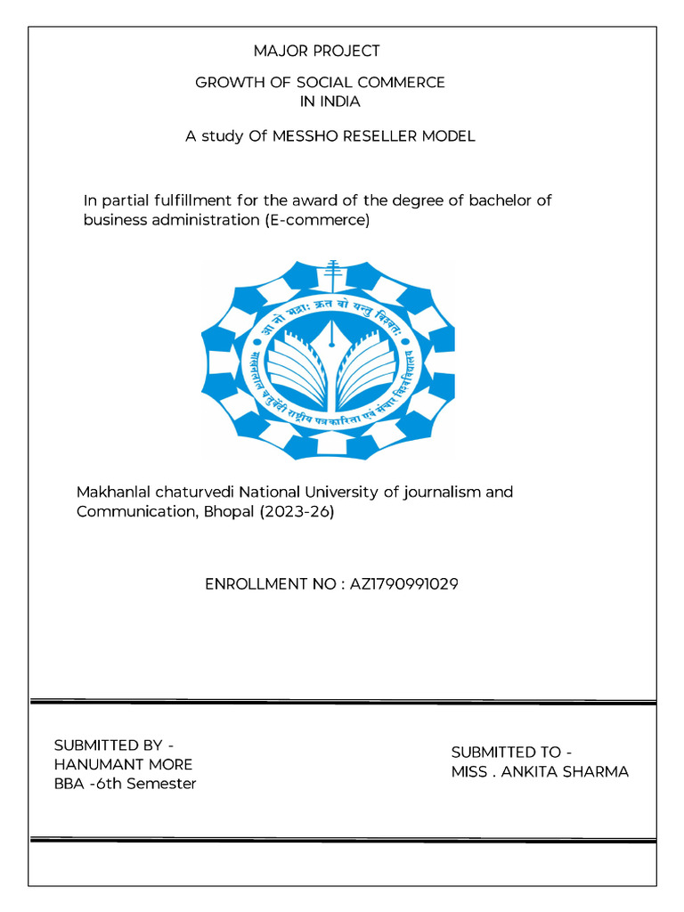 Major Project | PDF | E Commerce | Consumer Behaviour