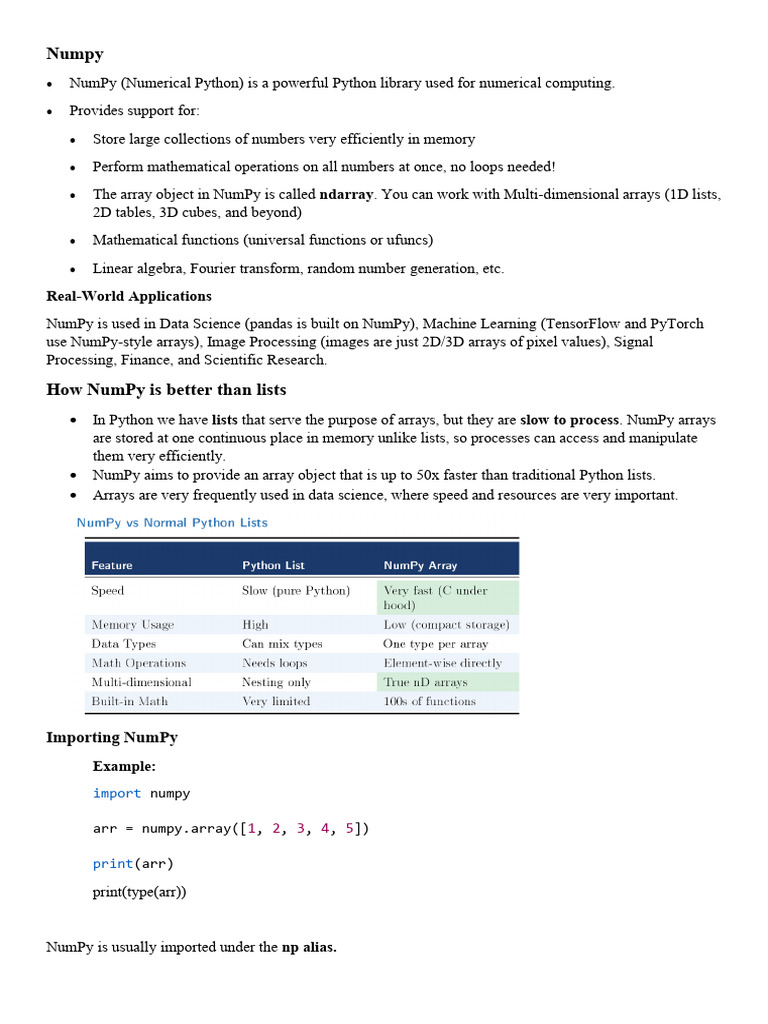 9.Numpy | PDF | Matrix (Mathematics) | Computer Programming