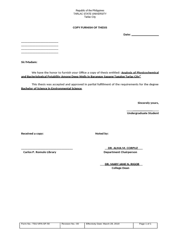 Sf50 Copy Furnish Form | PDF