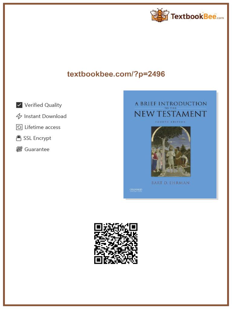 A Brief Introduction to the New Testament Bart D. Ehrman sample | PDF ...