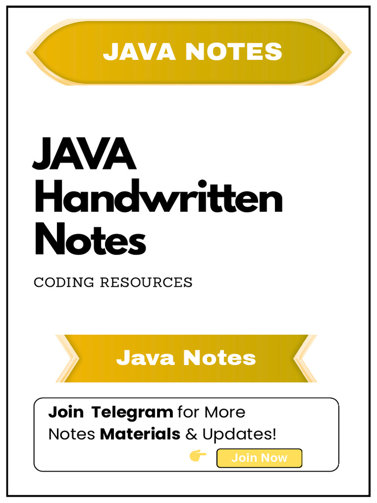 Java Handwritten Notes | PDF