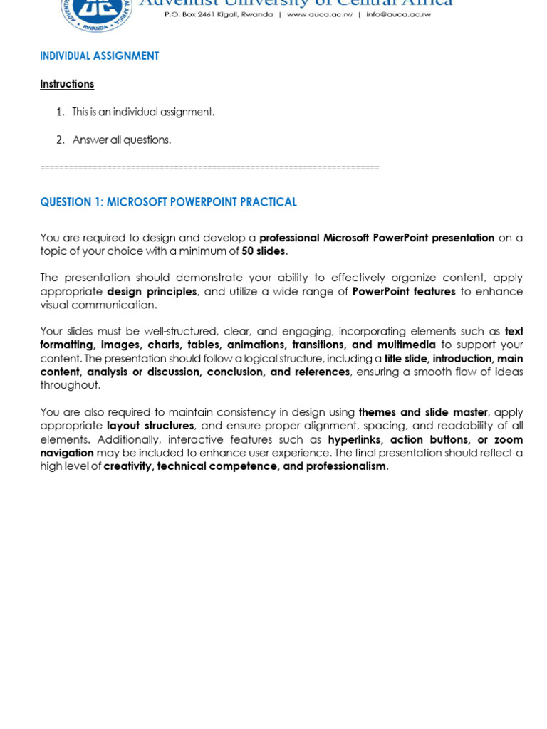 INDIVIDUAL ASSIGNMENT_POWERPOINT | PDF | Page Layout | Microsoft Power ...