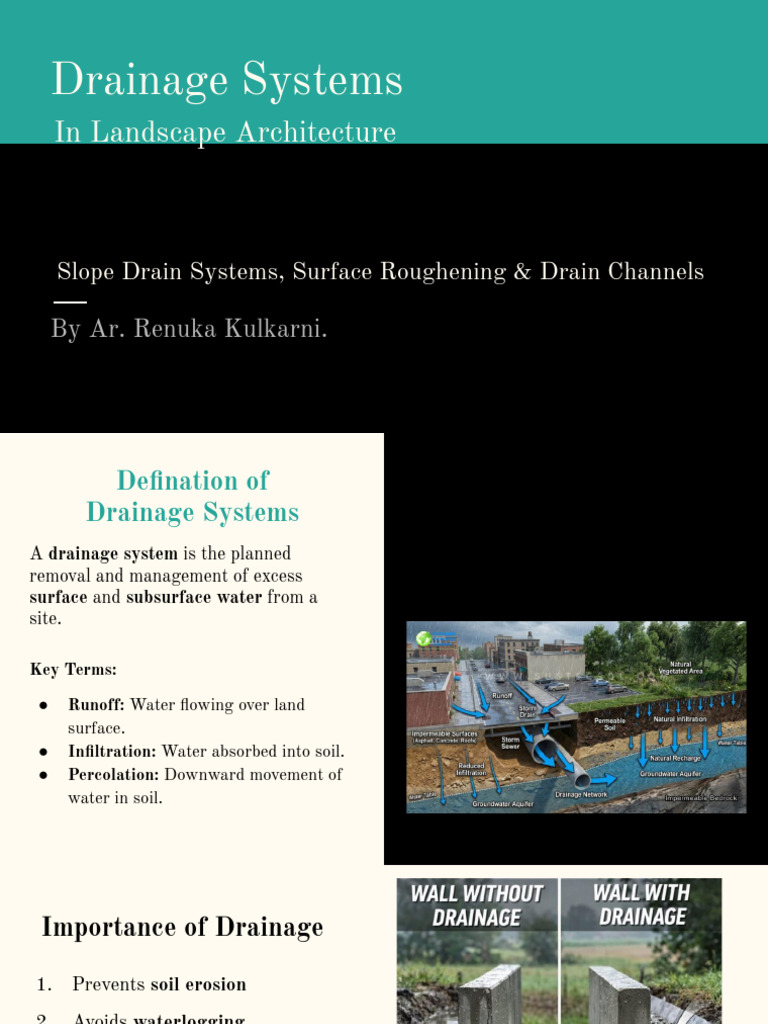Drainage Systems in Landscape Architecture | PDF | Surface Runoff ...