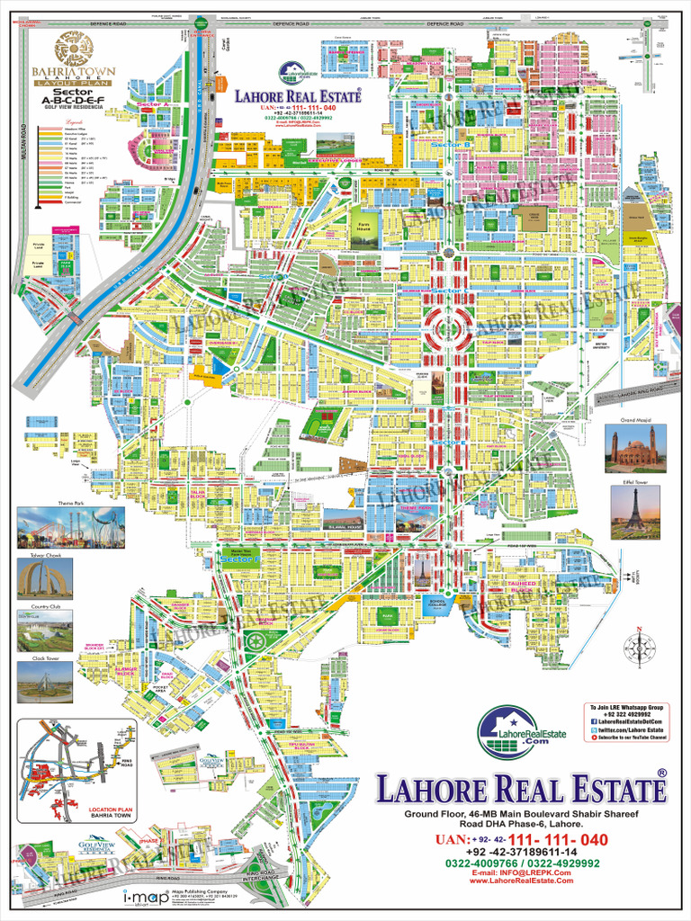 LRE Bahria Town Lahore Map | PDF