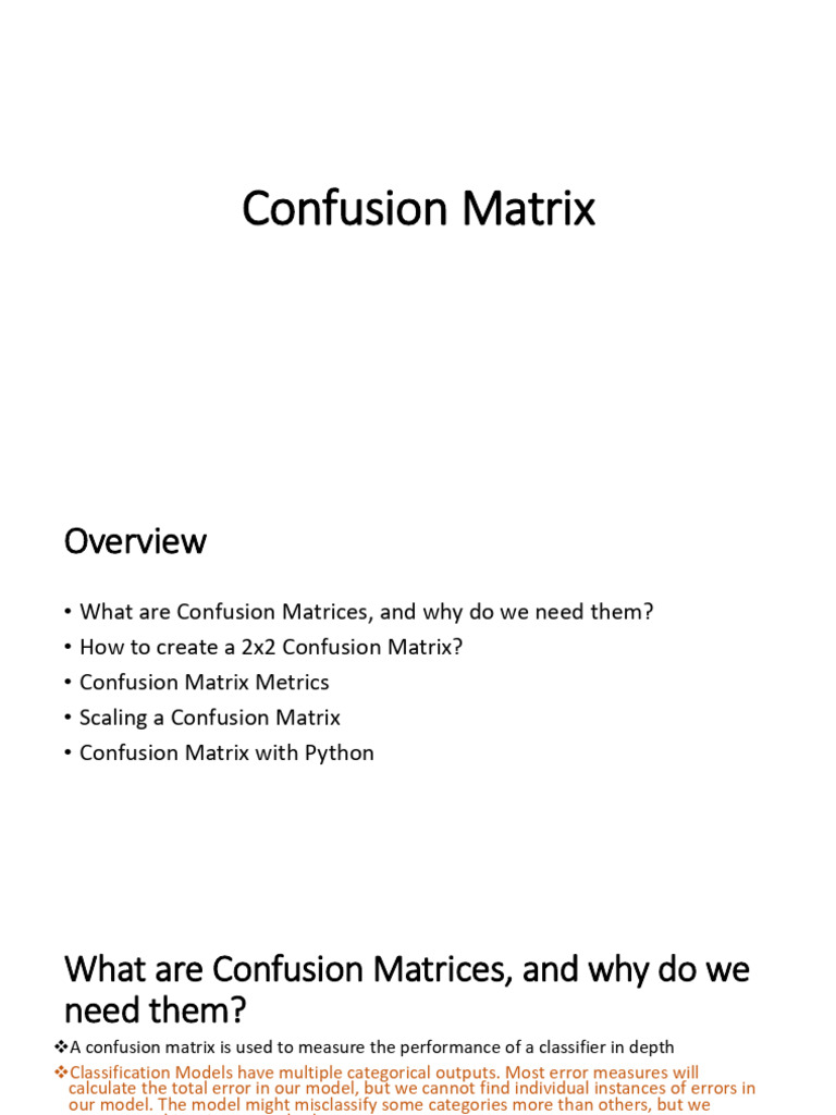 9 Confusion Matrix | PDF | Accuracy And Precision | Applied Mathematics