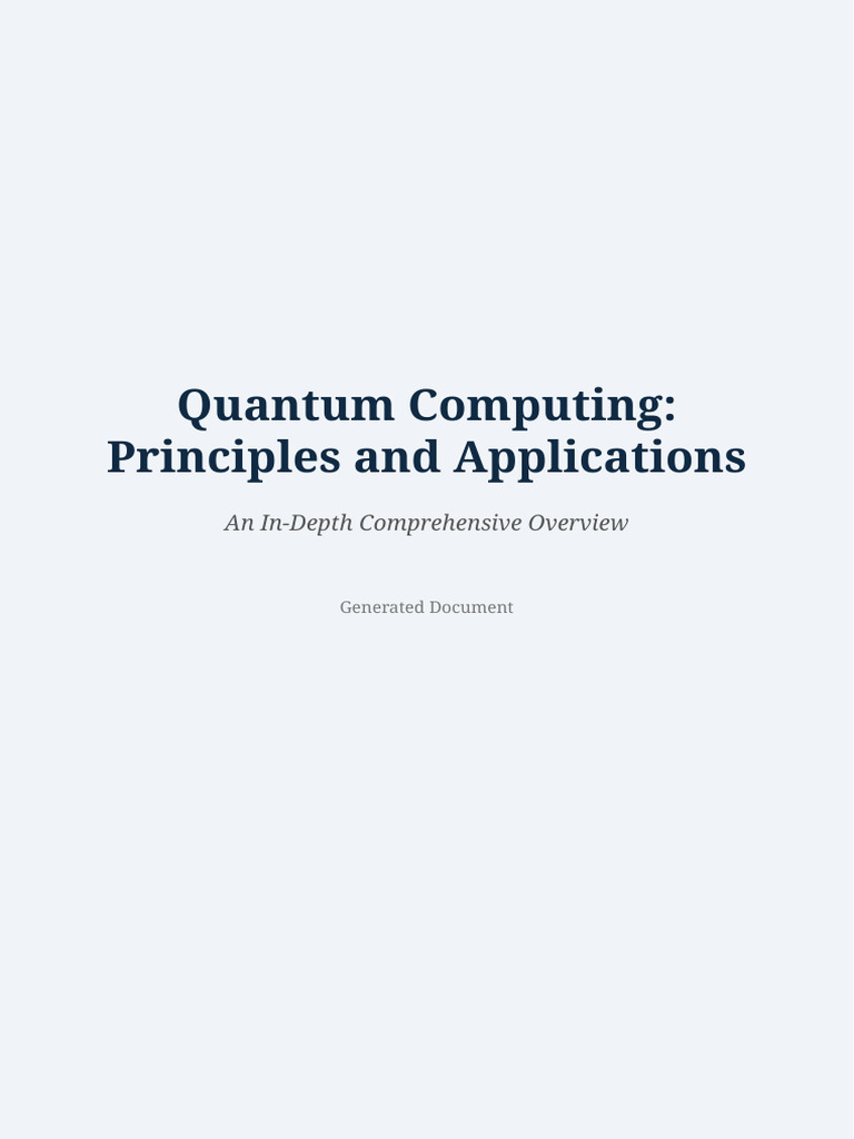 Quantum Computing Overview | PDF | Quantum Computing | Quantum Mechanics
