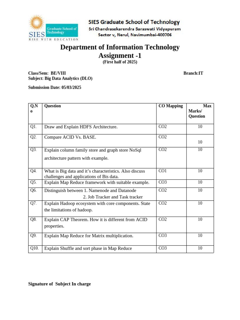 DLO BDA Assignment 1_FH 2025 | PDF