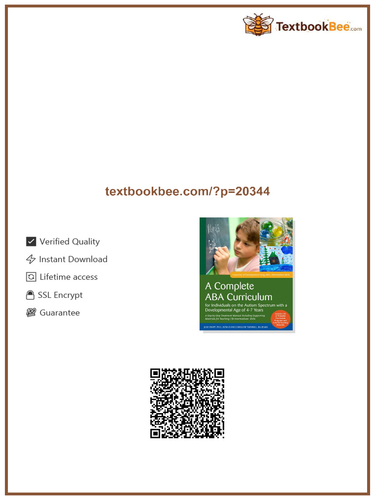 A Complete ABA Curriculum for Individuals on the Autism Spectrum with a ...