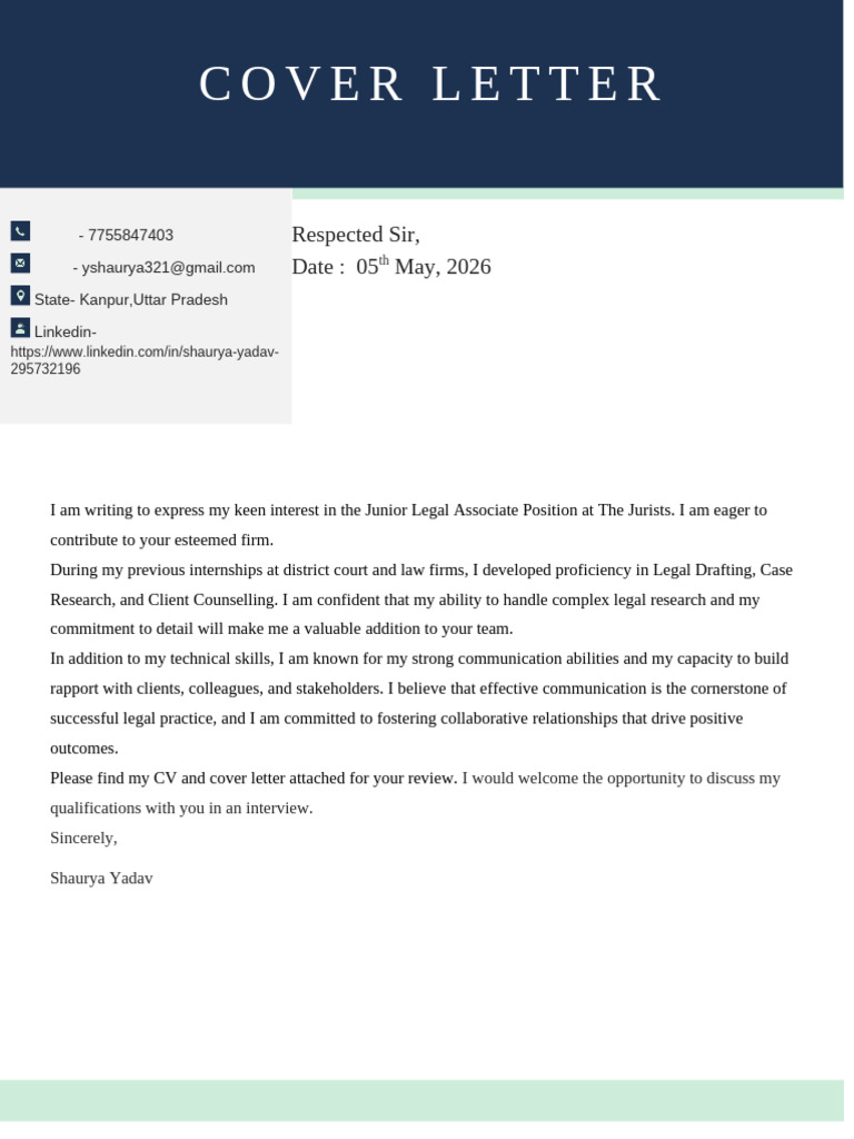 New Cover Letter Format | PDF