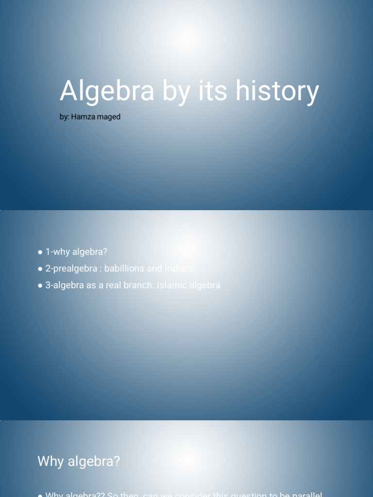 Algebra by its history [Autosaved]-1 | PDF | Algebra | Matrix (Mathematics)