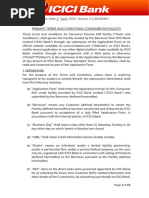ICICI Bank Personal Loan Terms & Conditions | PDF | Banks | Loans