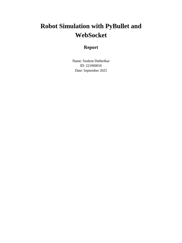 Real time robot | PDF | Simulation | Frame Rate