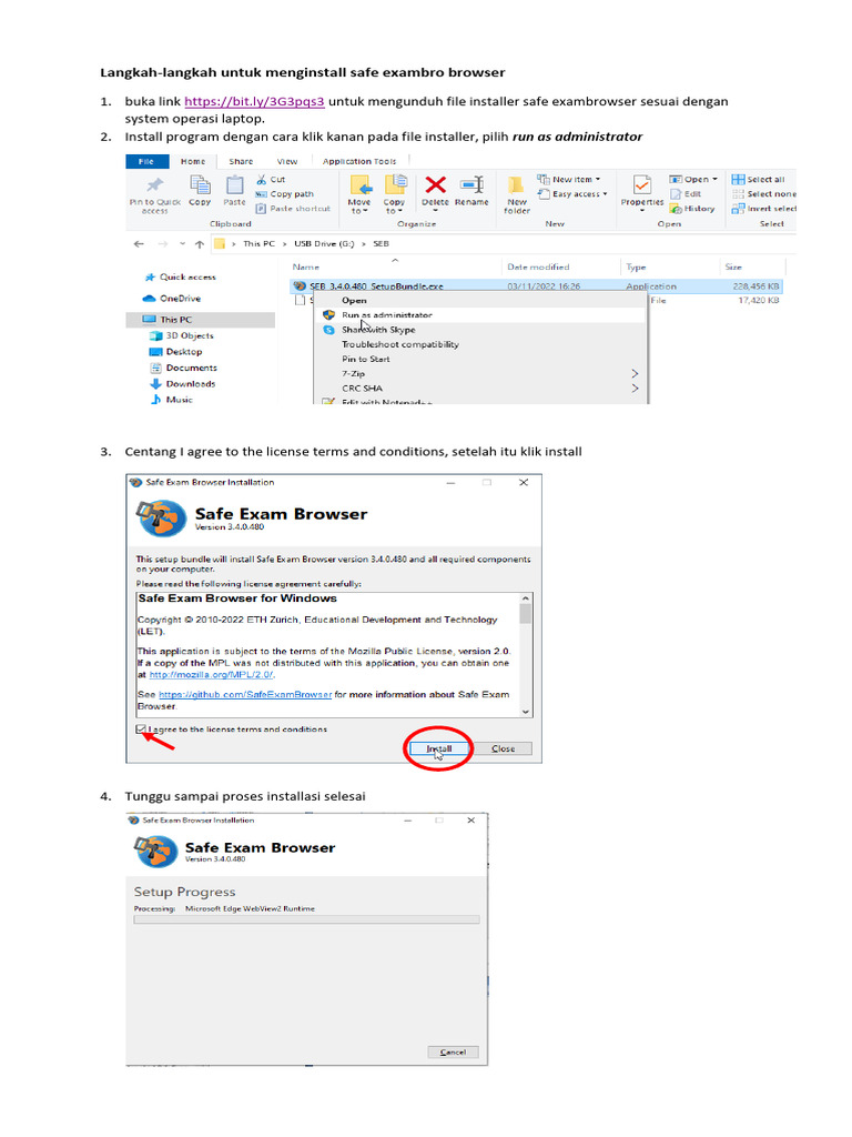 Tutorial Install Safe Exam Browser | PDF