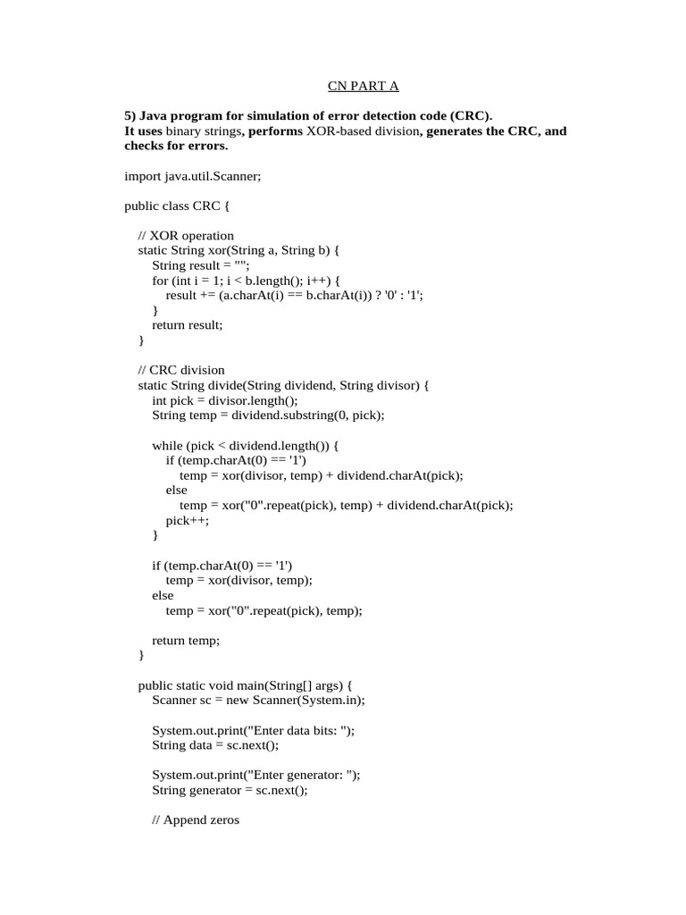 CRC and Bellmanford Pgms | PDF | Computer Programming | Software ...
