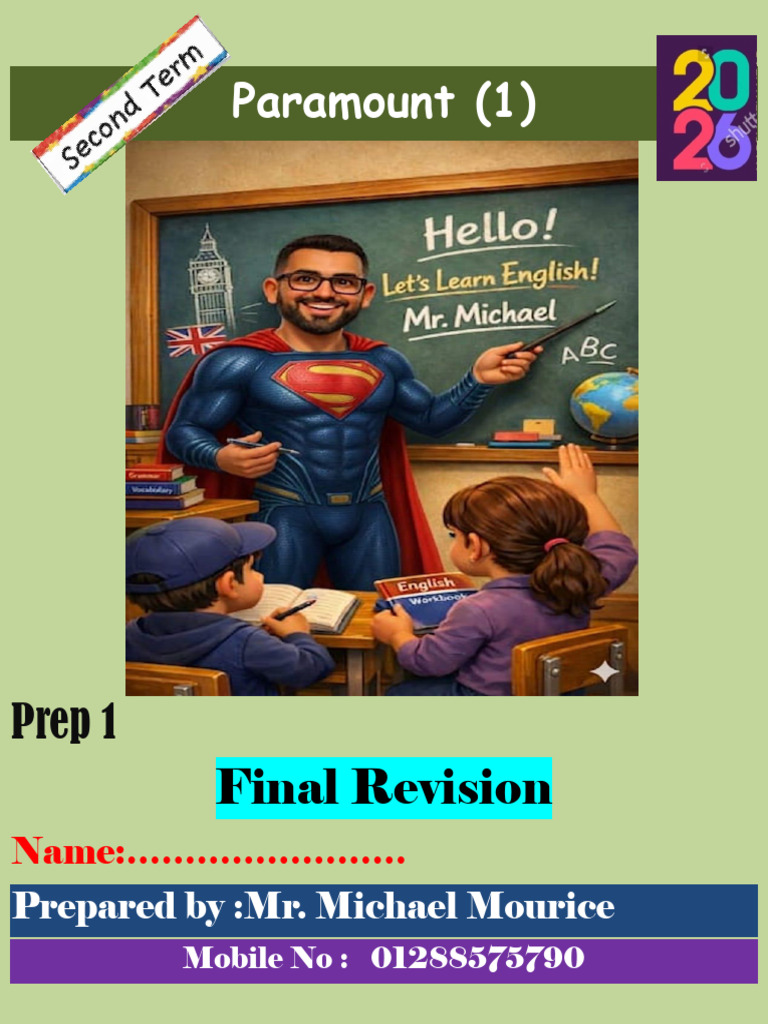 Prep 1 Paramount 1 Revision | PDF | Mars | English Language