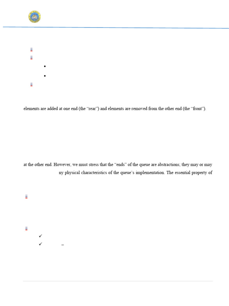 Data Structure and Algorithm Handout Chapter Five Queue | PDF | Queue ...
