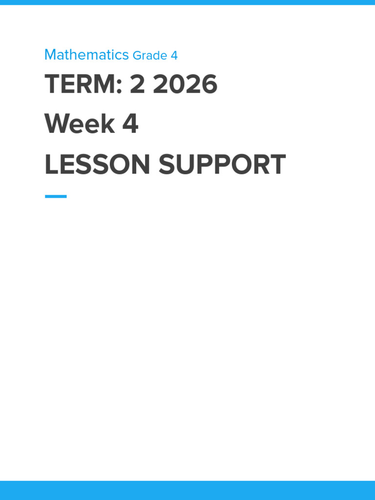 4 Mathematics TERM- 2 Week 4 Lesson Preps | PDF | Multiplication | Learning