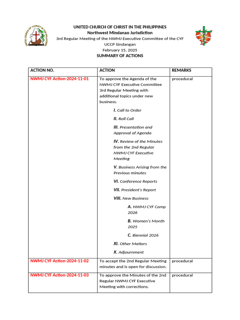 SOA_3rd Regular Meeting of the NWMJ Executive Committee of the CYF ...