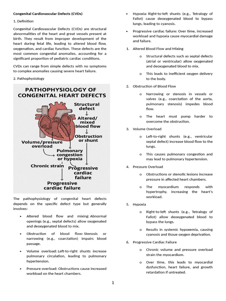 7th Lecture Congenital Cardiovascular Defects | PDF | Congenital Heart ...