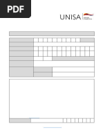 Unisa DSAR03 Form | PDF